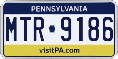 PA license plate MTR9186