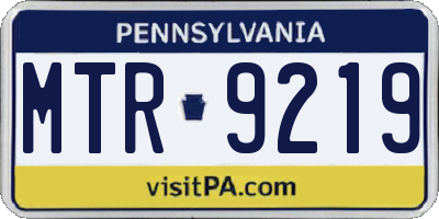 PA license plate MTR9219