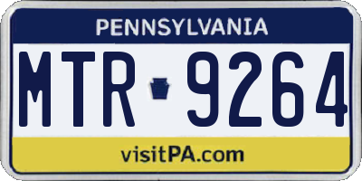 PA license plate MTR9264