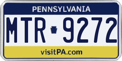 PA license plate MTR9272