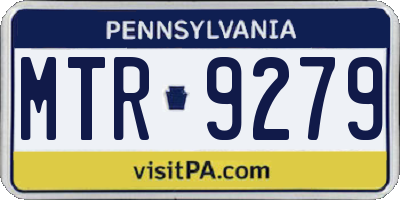 PA license plate MTR9279