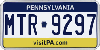 PA license plate MTR9297