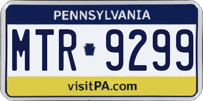 PA license plate MTR9299