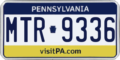 PA license plate MTR9336