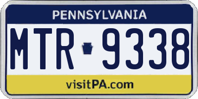 PA license plate MTR9338