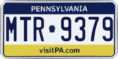 PA license plate MTR9379