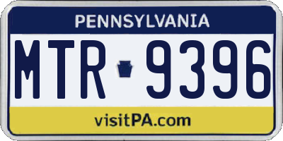 PA license plate MTR9396