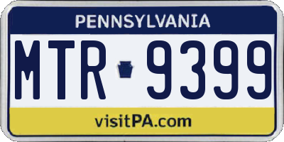 PA license plate MTR9399