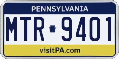 PA license plate MTR9401