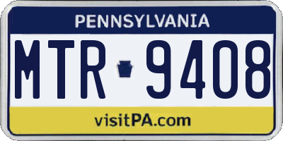 PA license plate MTR9408