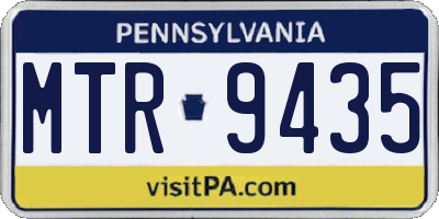 PA license plate MTR9435
