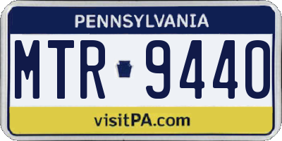 PA license plate MTR9440