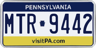 PA license plate MTR9442