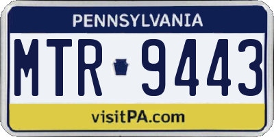 PA license plate MTR9443