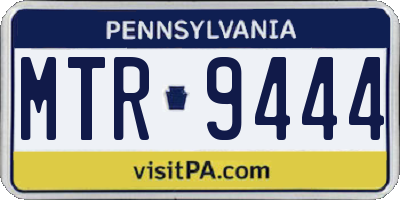 PA license plate MTR9444