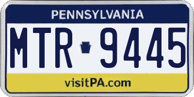 PA license plate MTR9445