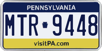 PA license plate MTR9448