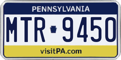 PA license plate MTR9450