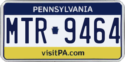 PA license plate MTR9464