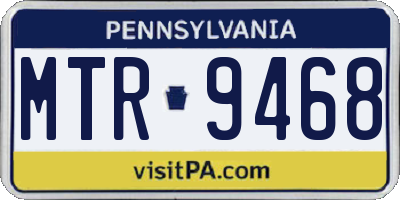 PA license plate MTR9468