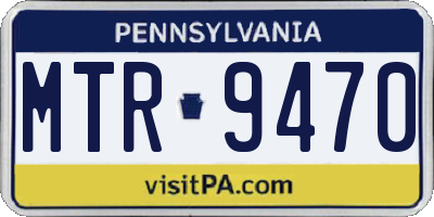 PA license plate MTR9470