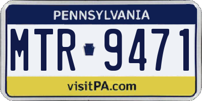 PA license plate MTR9471