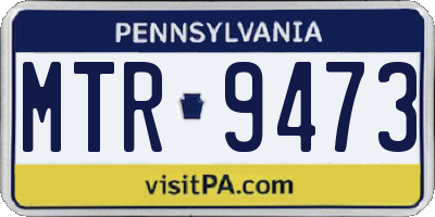 PA license plate MTR9473