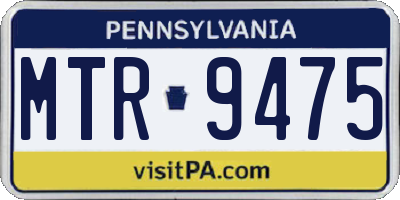 PA license plate MTR9475