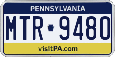 PA license plate MTR9480