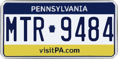 PA license plate MTR9484