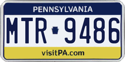PA license plate MTR9486