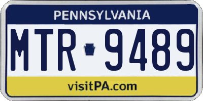 PA license plate MTR9489