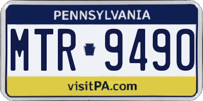 PA license plate MTR9490