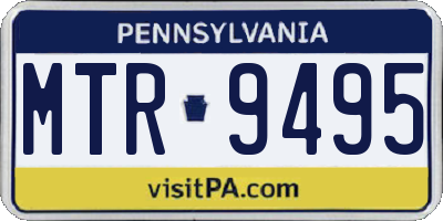 PA license plate MTR9495