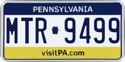 PA license plate MTR9499