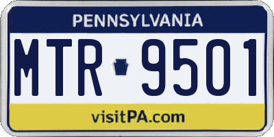PA license plate MTR9501