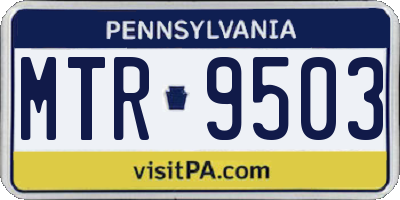 PA license plate MTR9503