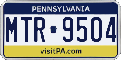 PA license plate MTR9504