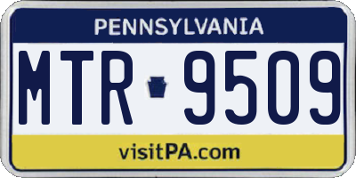 PA license plate MTR9509