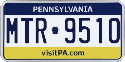 PA license plate MTR9510