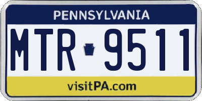 PA license plate MTR9511