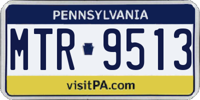 PA license plate MTR9513