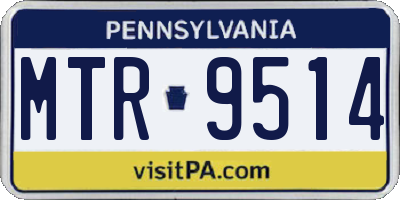 PA license plate MTR9514