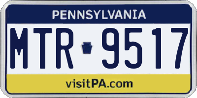 PA license plate MTR9517