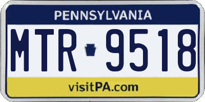 PA license plate MTR9518