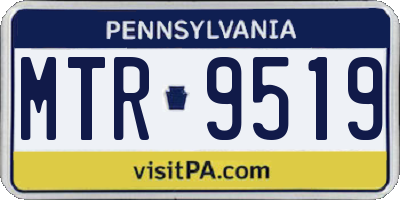 PA license plate MTR9519