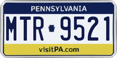 PA license plate MTR9521