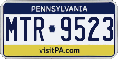 PA license plate MTR9523