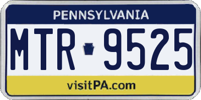 PA license plate MTR9525