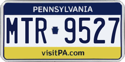 PA license plate MTR9527